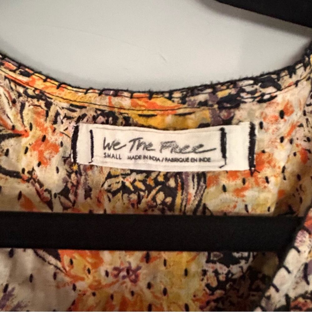 Free People Cool Meadow Printed Top S - Picture 3 of 6